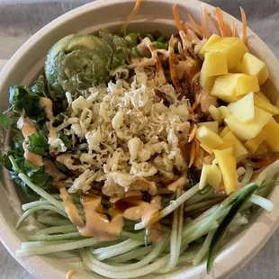 Made my own delicious bowl- a modification of the Aloha Bowl. So yummy!