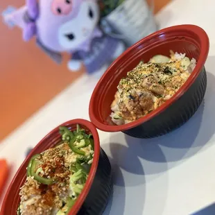 Large bowls (kuromi in the back)