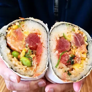 Delicious Hawaiian Sushi Burrito