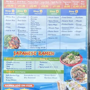 Poke menu 3/6/2024