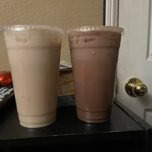 Almond Milk Tea and Chocolate Milk Tea