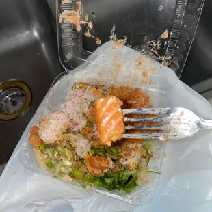 Awful taste and smell on salmon
