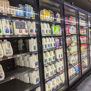 Milk and some yogurt