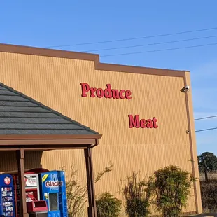 Produce and meat from outside