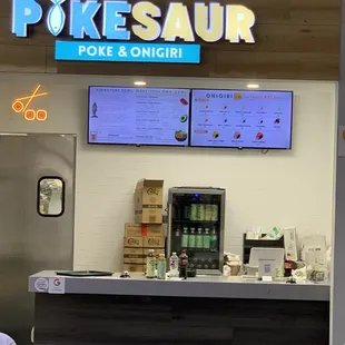 a man sitting at the counter
