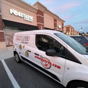 Storefront with delivery van