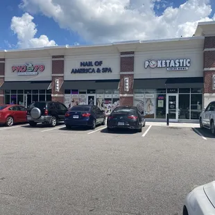 In a shopping center
