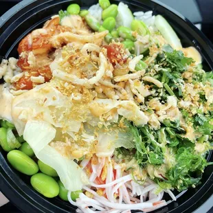 3 protein poke bowl