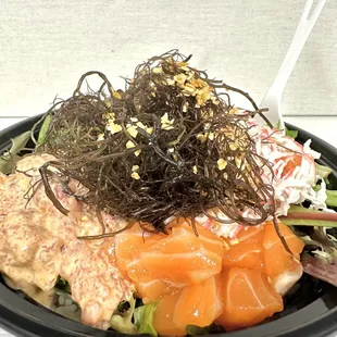 Shoyu salmon and spicy ahi : )