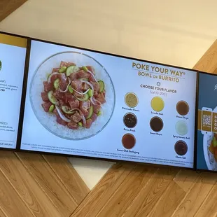 Sauce options, can do light, medium, or heavy amount.