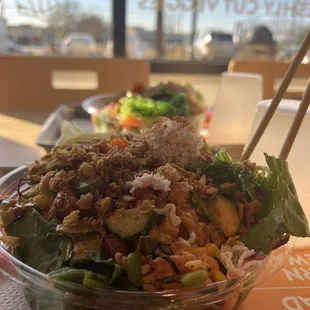 Poke with lobster, tuna &amp; spicy salmon