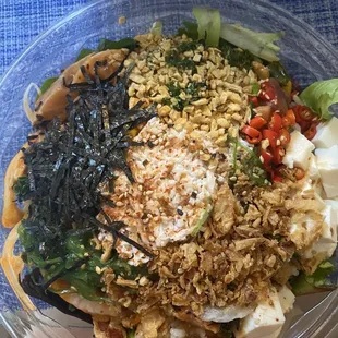 Poke Bowl large. Order through the app