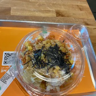 Large bowl with salmon