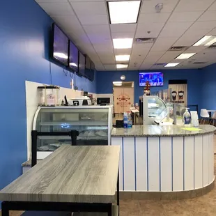 interior, sushi and sashimi