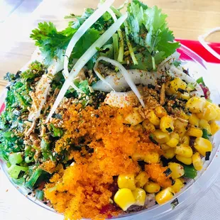 a bowl of food on a table
