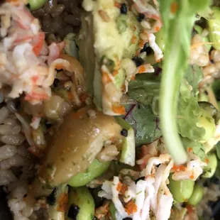 1. One Scoop Protein half brown rice/salad