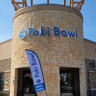 the front of the building