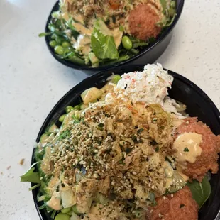 Spicy tuna bowls