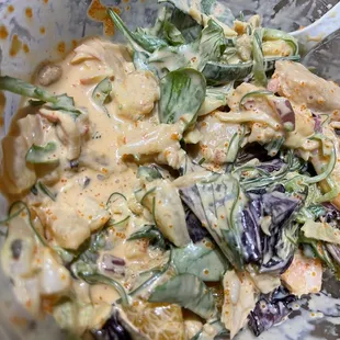 A ton of sauce. It was so gross !!!!