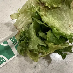 Wilted greens that I removed