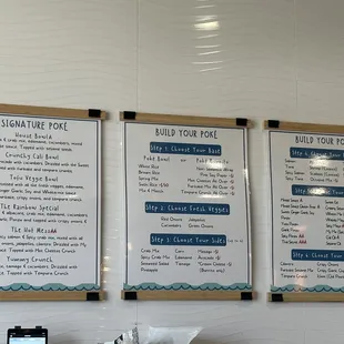 Wall menu