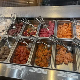 a variety of different types of food