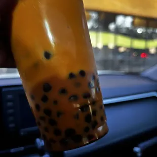 LARGE THAI TEA BLENDED WITH EXTRA BOBA