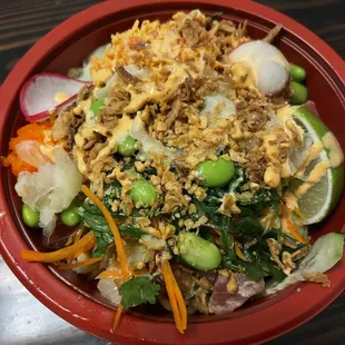 3 proteins and lots of add-ons for $15-ish. Get creative !