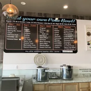 Poki bowl menu