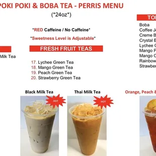 BOBA MENU!