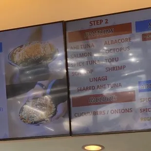 Menu(size, base, proteins, sauces)