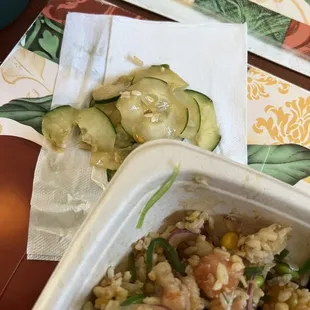 The cucumber isn't fresh