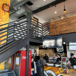 Stairs to upstairs tables