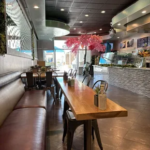 interior, sushi and sashimi