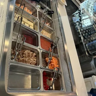 a variety of food items