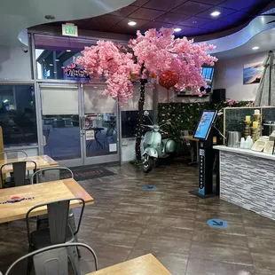 interior, sushi and sashimi