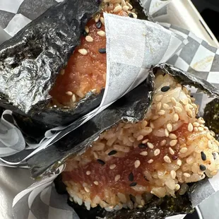 I got 3 onigiri with spicy tuna with eel sauce and i think i found my new favorite place.