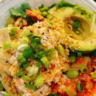 Large BYO (tuna &amp; octopus with added avocado and extra imitation crab).