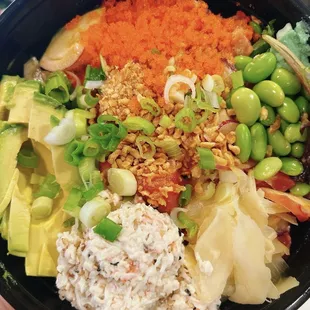 Large BYO (tuna &amp; octopus) added avocado