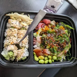 a meal in a plastic container