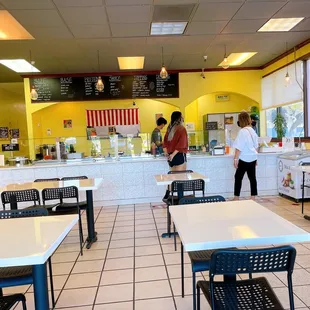 the interior of a restaurant