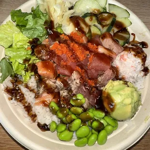 Regular 1/2 rice/ 1/2 salad