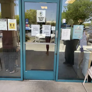 the front door of a business
