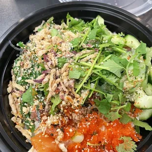 a bowl of food on a table