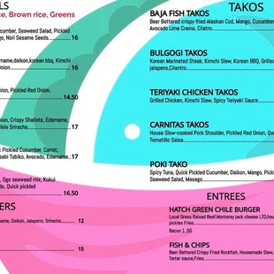 Updated menu