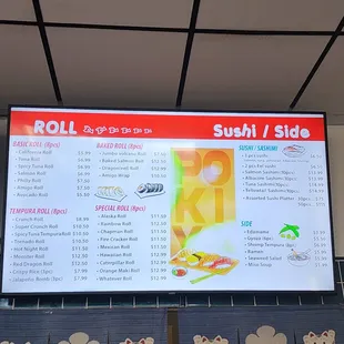 Menu as of 5/2023