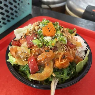 Tuna and salmon Poke