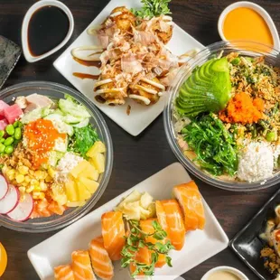 food, sushi and sashimi