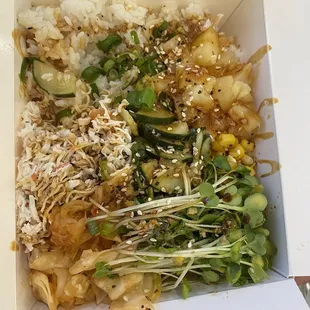 3 protein 3 topping with tuna and shrimp!