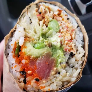 Heaven is raw fish wrapped in a seaweed burrito